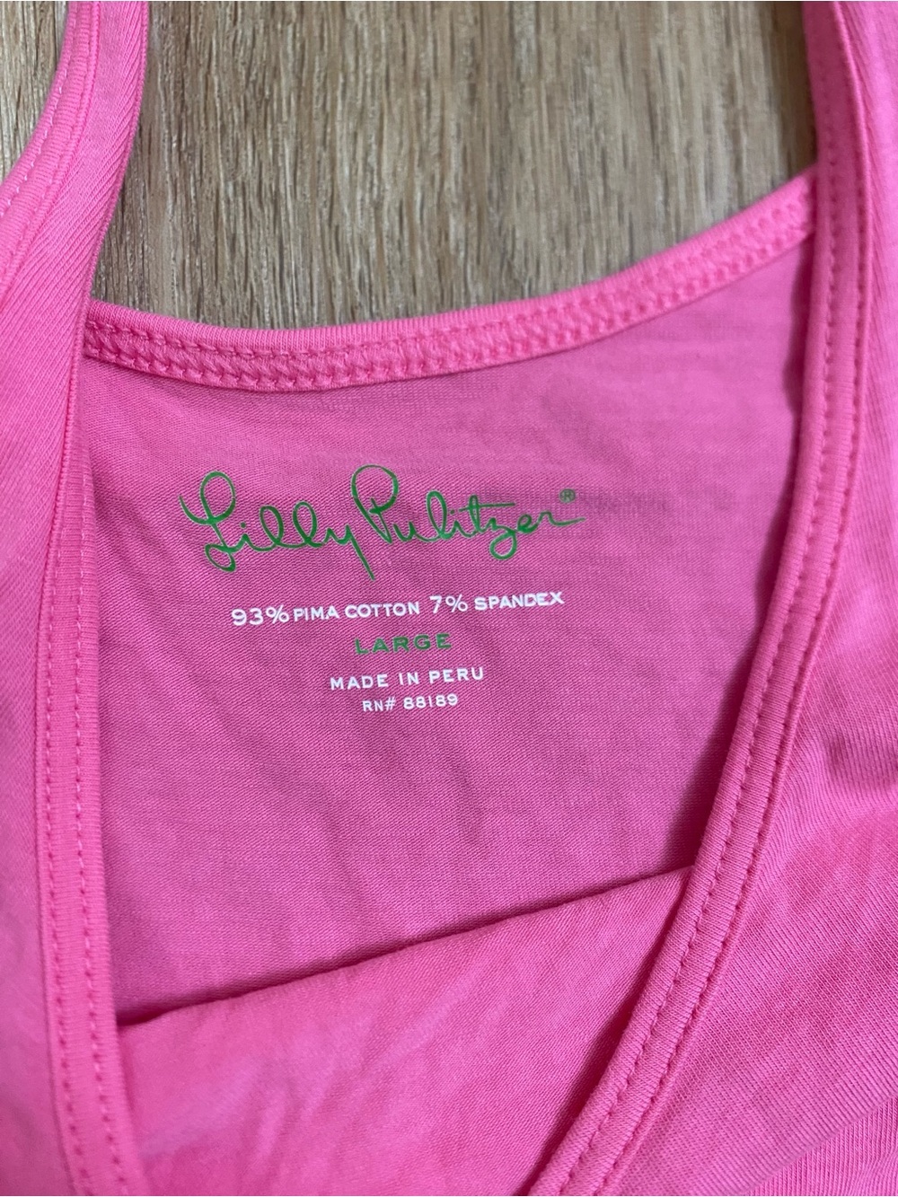 Lilly Pulitzer Hot Pink Scoop Tank Top - Picture 3 of 5